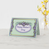 Pansy Scrolls Moederdag Kaart (Gele Bloem)