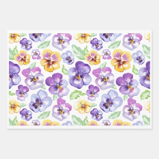 Pansy Seamless Inpakpapier Vel (Voorkant 3)