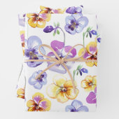 Pansy Seamless Inpakpapier Vel (In situ)