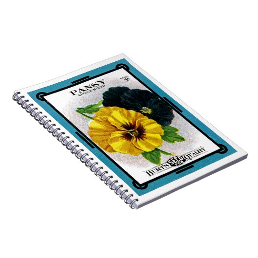 Pansy Seed Packet Label Notitieboek (Rechterzijde)