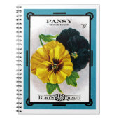Pansy Seed Packet Label Notitieboek (Voorkant)