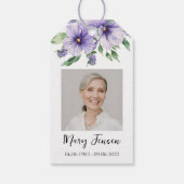 Pansy Seed Packet Memorial Begrafenisgeschenk Labe Cadeaulabel (Achterkant)