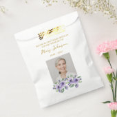 Pansy Seed Packet Memorial Funeral Favor Bag Bedankzakje (Gezegeld)