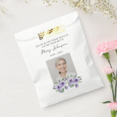 Pansy Seed Packet Memorial Funeral Favor Bag Bedankzakje (Gezegeld)