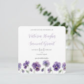 Pansy Silhouet Studie Bewaar de Datum Save The Date (Staand voorkant)