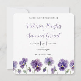 Pansy Silhouet Studie Bewaar de Datum Save The Date