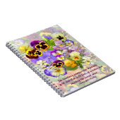 Pansy Spray # 2 ~ Note Book with Quote Notitieboek (Rechterzijde)