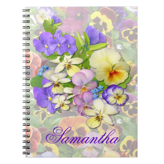 Pansy Spray # 3 ~ Note Book Notitieboek (Voorkant)