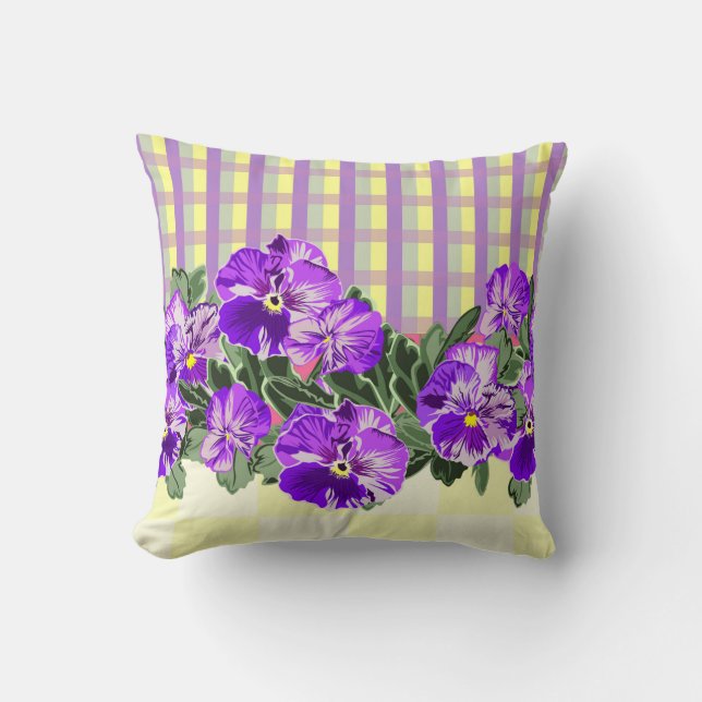  Pansy Square Pillow Kussen (Voorkant)