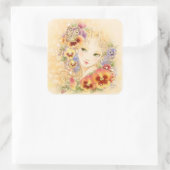 Pansy Square Sticker (Tas)