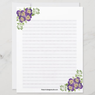 Pansy Stationery
