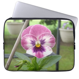Pansy Tablet Hoesje (Roze & Paarse) Laptop Sleeve