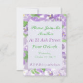Pansy Tea Invitation Kaart (Voorkant)