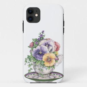  Pansy Teacup iPhone Hoesje