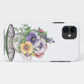  Pansy Teacup iPhone Hoesje (Achterkant (horizontaal))