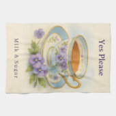 Pansy Teacup Theedoek | Yes Please Milk & Sugar (Horizontaal)