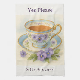 Pansy Theekop Theedoek | Yes Please Melk & Suiker