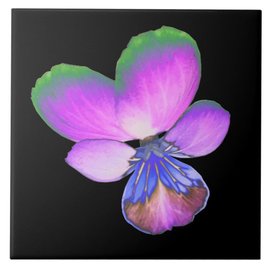 Pansy Tile Tegeltje (Voorkant)