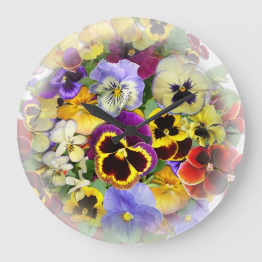 Pansy Time ~ Clock Grote Klok (Voorkant)