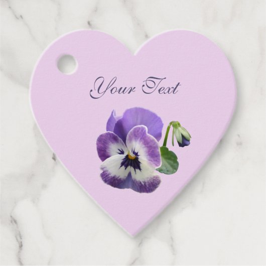 Pansy to from Heart Gift Favor Jouw tekst Bedankjes Labels (Voorkant)