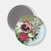 Pansy Tussie-Mussie Magneet (Voorkant / Achterkant)