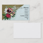 Pansy Tussie Mussie Visitekaartje (Voorkant / Achterkant)