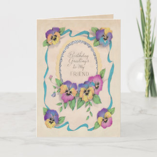Pansy Verjaardag Kaart. Kaart
