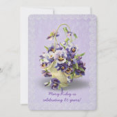 Pansy verjaardagsfeestje kaart (Voorkant)