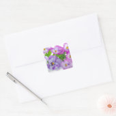 pansy vierkante sticker (Envelop)