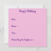 Pansy Viooltjes Paarse Bloem Bloemstuk Roze Verjaa Kaart (Achterkant)