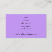  Pansy Visitekaartje (Achterkant)