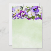 Pansy-Vrijgezellenfeest Kaart (Achterkant)