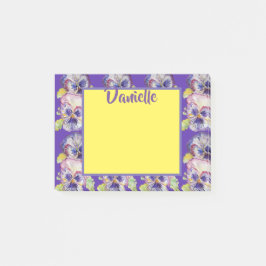 Pansy Waterverf Art Vrouwen Naam Post it Notes