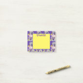 Pansy Waterverf Art Vrouwen Naam Post it Notes (Op bureau)