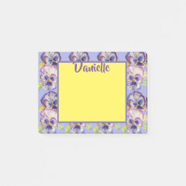 Pansy Waterverf Art Vrouwen Naam Post it Notes