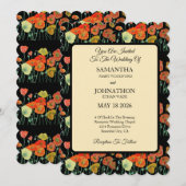 Pansy Waterverf Bloemen Bloemen Bloemen Huwelijksu Kaart (Voorkant / Achterkant)