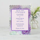 Pansy Waterverf Bloemen Bloemen Bloemen Huwelijksu Kaart (Staand voorkant)