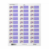 Pansy Waterverf Flower Return-adreslabels Etiket (Full Sheet)
