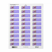 Pansy Waterverf Flower Return-adreslabels Etiket (Full Sheet)