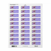 Pansy Waterverf Flower Return-adreslabels Etiket (Full Sheet)