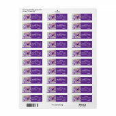 Pansy Waterverf Flower Return-adreslabels Etiket (Full Sheet)