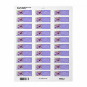 Pansy Waterverf Flower Return-adreslabels Etiket (Full Sheet)