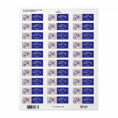 Pansy Waterverf Flower Return-adreslabels Etiket (Full Sheet)