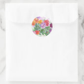 Pansy Waterverf Flowers Rainbow-kleuren Ronde Sticker (Tas)