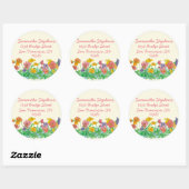Pansy Waterverf Flowers Retouradres Ronde Sticker (Vel)