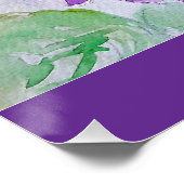 Pansy Waterverf Patroon op Paarse Blue Pansies Perfect Poster (Hoek)