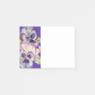 Pansy Waterverf Patroon Paars Post Post-it® Notes