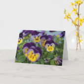 Pansy Wenskaart Kaart (Gele Bloem)