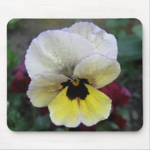 Pansy White en Yellow Mousepad Muismat
