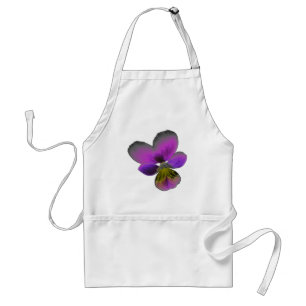 Pansy Wild Dark Paars Apron Standaard Schort